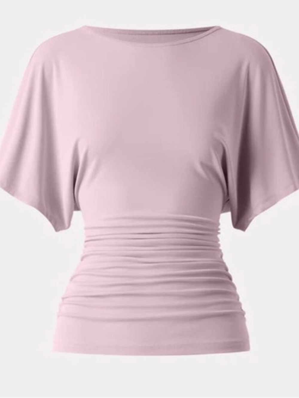 OGL Sandwashed Effortless Boatneck Batwing Sleeve Blush Pink